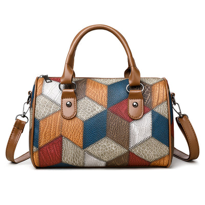 Bolso Bandolera Geométrico Cuadrillé Contraste de Colores para el Trabajo - Image 7