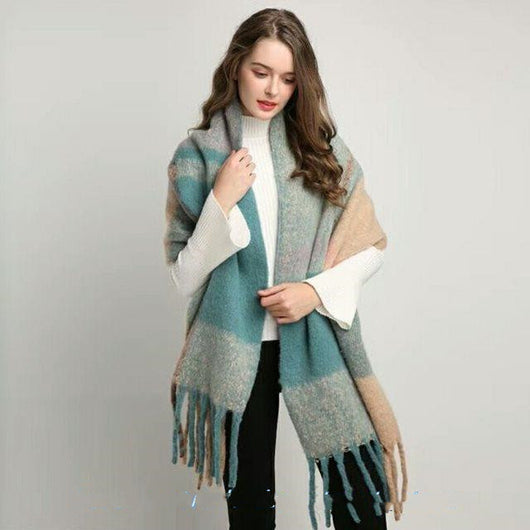 Bufanda Otoño Invierno con Borlas para Mujer - Calidez y Estilo - Image 11