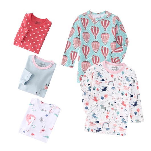Pack de 5 Camisetas Infantiles Manga Larga Estampado Otoño Multicolor - Image 3