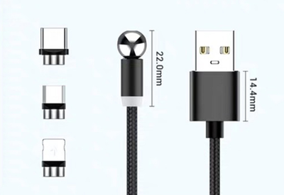 Cable de Carga Magnético 360° - Rotación Total Compatible - Image 6