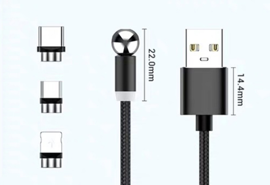 Cable de Carga Magnético 360° - Rotación Total Compatible - Image 6