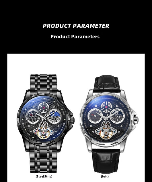 Reloj Automático de Acero Inoxidable con Esfera Luminosa Impermeable - Image 23