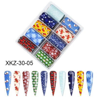 Láminas de Transferencia para Uñas con Diseños de Estrellas y Mariposas Láser - Image 50