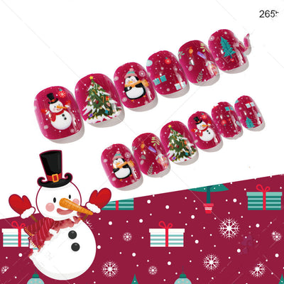 Uñas Postizas Navideñas para Niñas - Set 24 Piezas Listas para Usar - Image 6