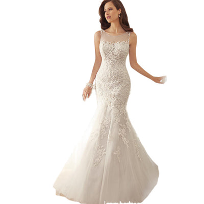 Vestido de Novia Ajustado con Cola de Sirena