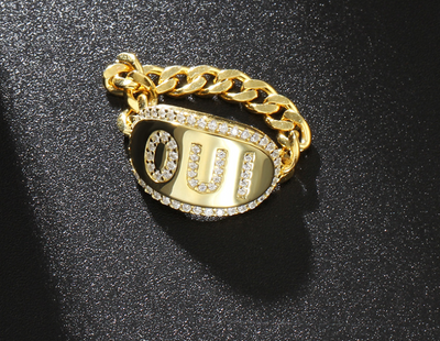 Anillo de Plata 925 con Cristal y Diamante - Diseño de Pareja Elegante y Minimalista - Image 5