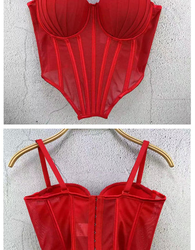 Corpiño de Encaje Mesh Estilo Francés - Diseño Trasero Plástico para Usar como Prenda - Image 16