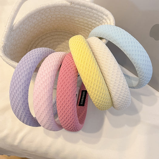 Diadema Ancha de Colores Pastel con Copa Alta para Mujer