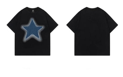 Camiseta Retro Americana con Parches de Estrellas - Unisex - Image 16