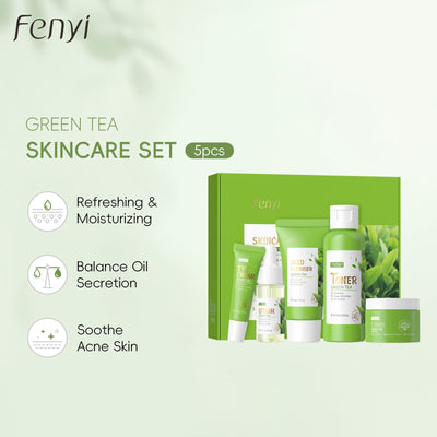 Set de Cuidado Facial con Té Verde - 5 Piezas - Image 2