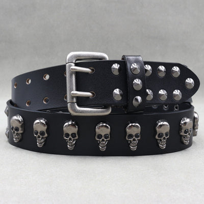 Cinturón Punk Calavera Remaches Aleación Original