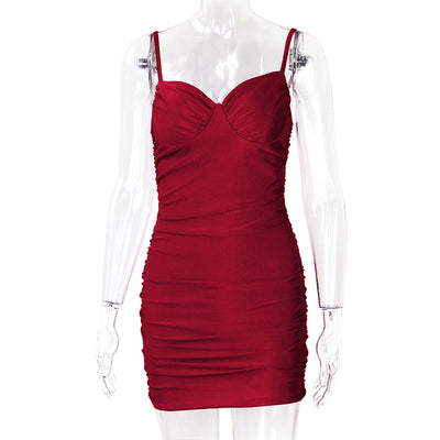 Vestido Plisado Escotado Ajustado a la Cadera - Image 11