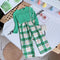 Conjunto Infantil: Blusa Cuadrille + Pantalón Ancho Elegante
