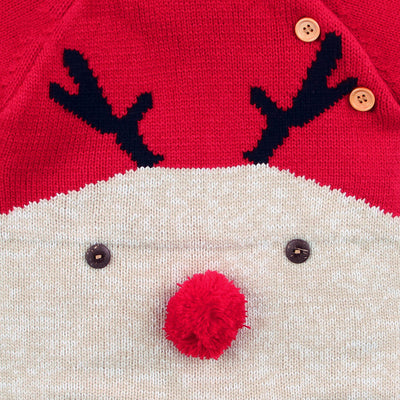 Pijama navideño unisex con estampado de reno para niños y niñas - Image 13