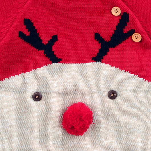 Pijama navideño unisex con estampado de reno para niños y niñas - Image 13