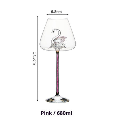 Copa de Vino Tinto Cisne Transparente Estilo Minimalista - Image 6