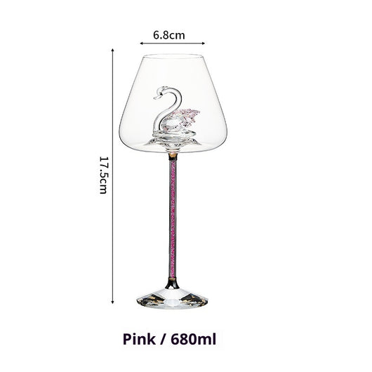 Copa de Vino Tinto Cisne Transparente Estilo Minimalista - Image 6