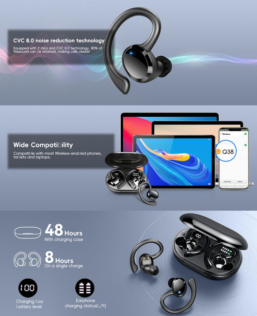 Auriculares Bluetooth con Gancho Inalámbricos y Pantalla Digital Inteligente - Image 16