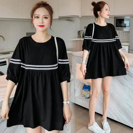 Blusa Suelta de Manga Corta para Verano - Diseño Cómodo y Favorecedora