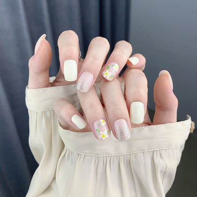Uñas Postizas Diseño Tulipán Pintadas a Mano - Image 11