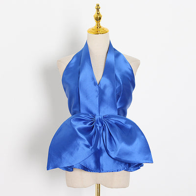Blusa sin mangas con lazo grande - Image 9