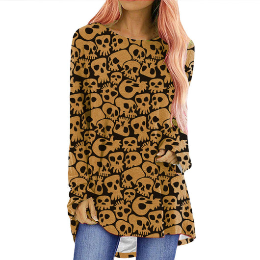 Playera Manga Larga Estampado Temática Halloween para Mujer - Image 13