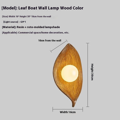 Lámpara de Pared Hoja Nórdica Estilo Japonés Silenciosa - Image 6