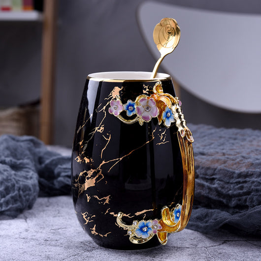 Taza Cerámica Grande con Cuchara - Diseño Creativo y Funcional - Image 3