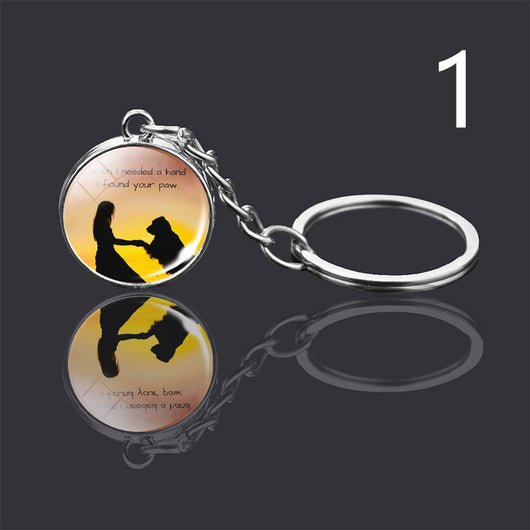Llavero Colgante de Cristal Doble Cara Luminoso para Mascotas - Image 8