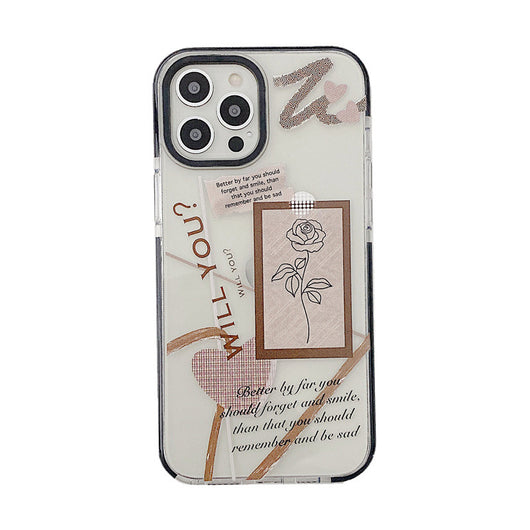 Funda Transparente para Celular Diseño Rosa Helado - Image 3