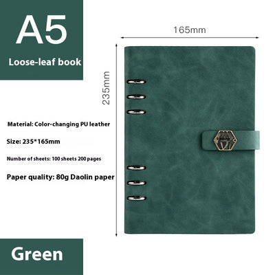 Cuaderno A5 Profesional con Hojas Removibles para Negocios y Reuniones - Image 12
