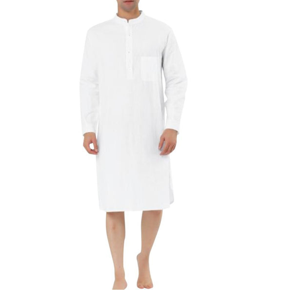 Bata Camisera Clásica con Bolsillos para Hombre