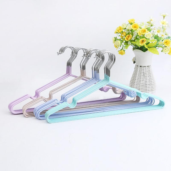Set de 10 Perchas Antideslizantes de Acero Inoxidable
