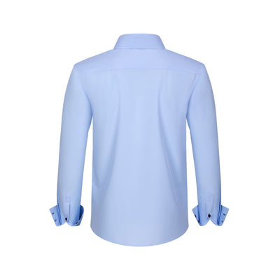 Camisa Hombre Estiramiento Cuádruple con Lunares y Bloques de Color - Image 16