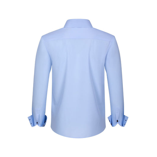Camisa Hombre Estiramiento Cuádruple con Lunares y Bloques de Color - Image 16