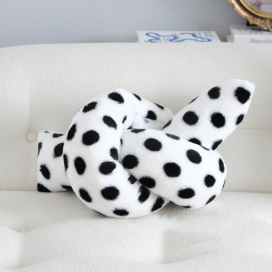 Almohada Decorativa Bordada con Líneas Geométricas Blancas y Negras - Image 12