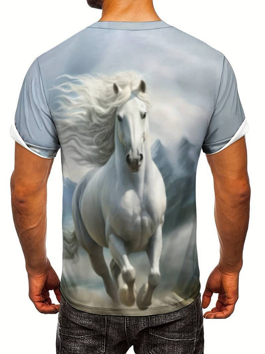 Camiseta Manga Corta con Impresión 3D para Hombre - Image 20