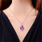 Heart-shaped amethyst pendant Pendant + necklace