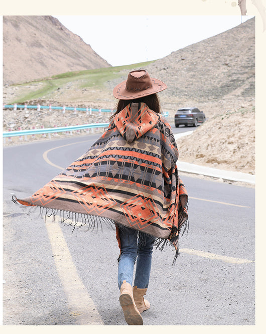 Chal Étnico Dali Grueso y Cálido - Bufanda de Lana para el Invierno - Image 30