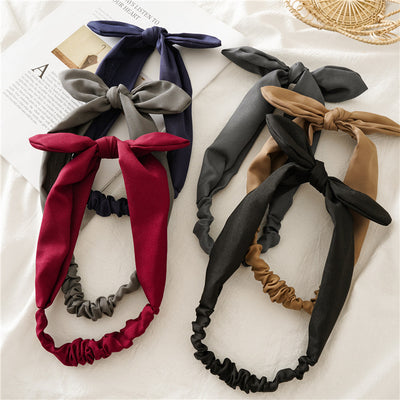 Diadema Elástica con Orejas de Conejo - Accesorio Versátil para Cabello