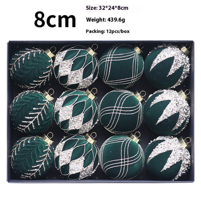 Esferas Navideñas con Textura Escarcha - Pack de Adornos Colgantes - Image 5
