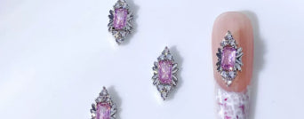 Accesorios de Nail Art en Circonita - Diseños Arco, Corazón, Luna e Irregular - Image 14