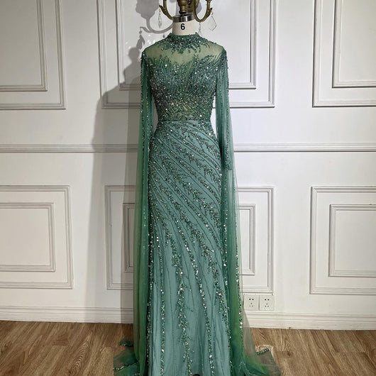 Vestido de Gala Elegante con Mangas Volantes y Falda Sirena - Image 23