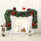 Decoración Navideña de Ratán con Piñas y Moños - Ambiente Festivo Premium