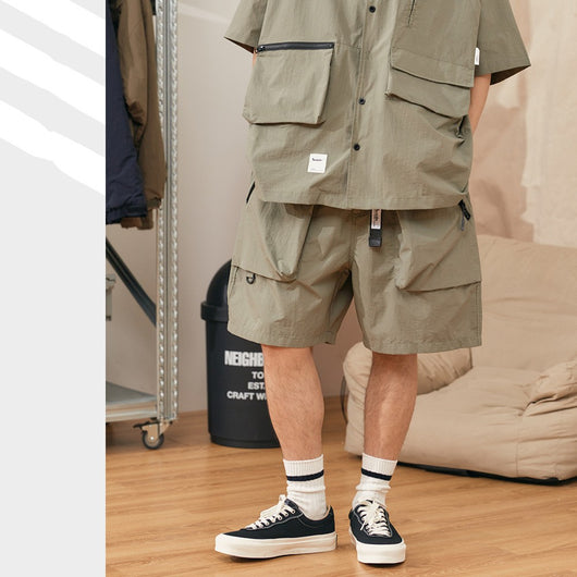 Shorts Casuales Sueltos para Hombre con Bolsillos