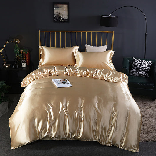 Juego de Cama Funda Nórdica Seda de Hielo Color Puro Verano - Image 16