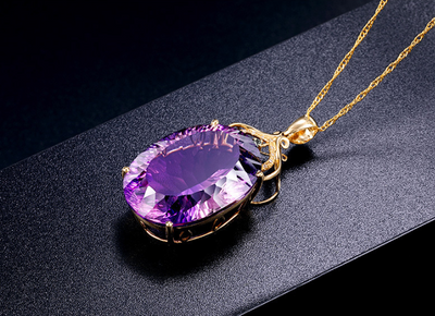 Cadena de Suéter con Colgante de Amatista - Image 11