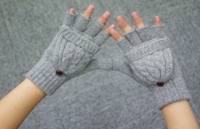 Guantes Mitones Dobles de Lana para Mujer - Convertibles Abrefácil - Image 5