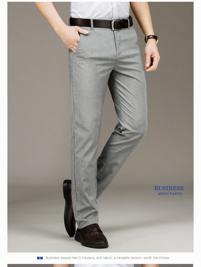 Pantalones Vaqueros Tencel Rectos Hombre Verano Cintura Alta Talla Grande - Image 13