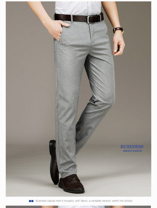 Pantalones Vaqueros Tencel Rectos Hombre Verano Cintura Alta Talla Grande - Image 13